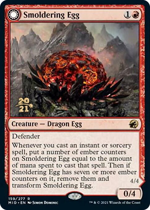 0159 Smoldering Egg R Prerelease Cards