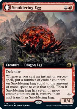 0358 Smoldering Egg (Extended Art) R Innistrad: Midnight Hunt