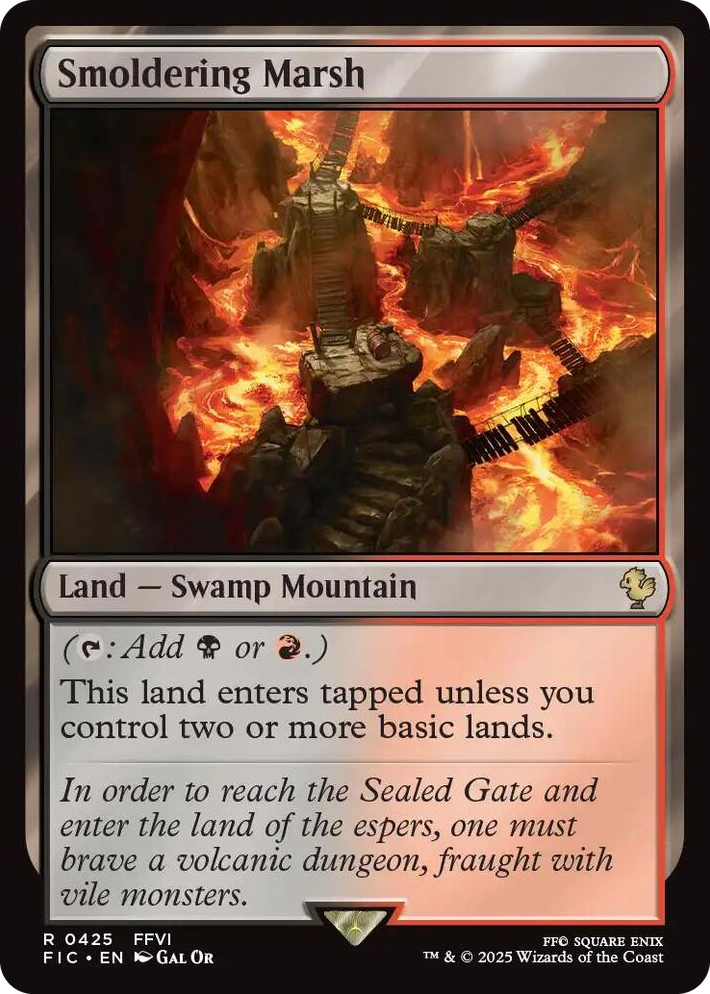 0425 Smoldering Marsh (Surge Foil) R Commander: FINAL FANTASY