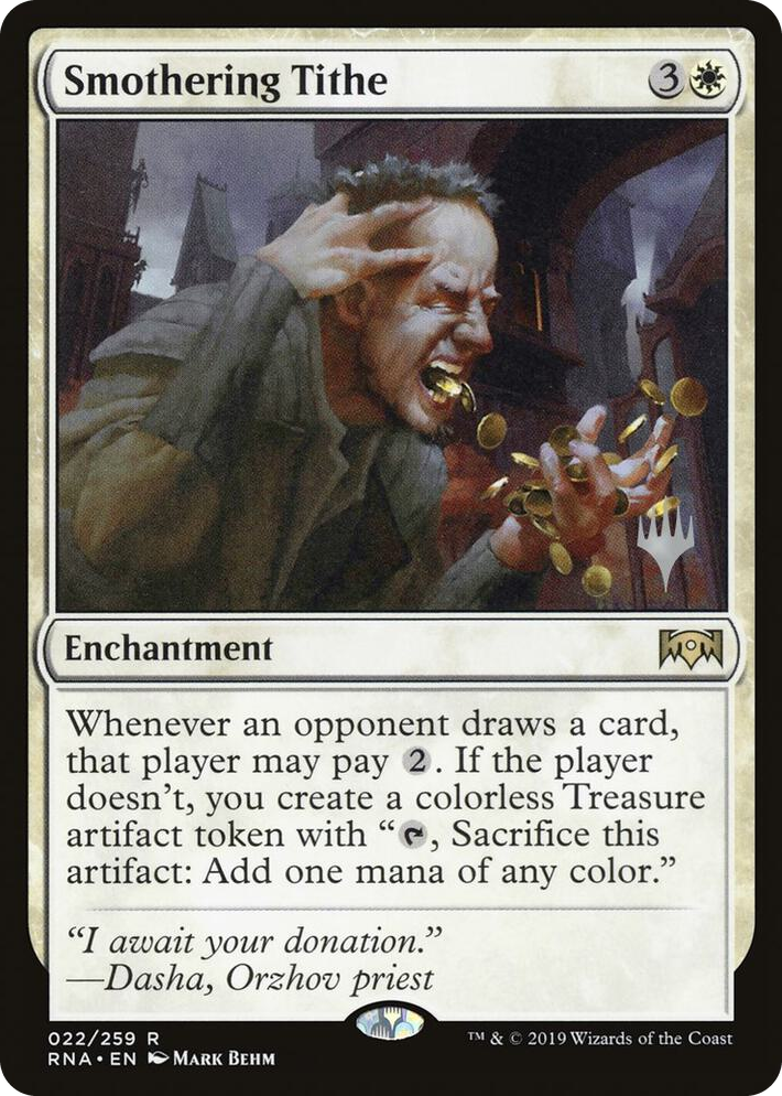0022 Smothering Tithe R Promo Pack: Throne of Eldraine