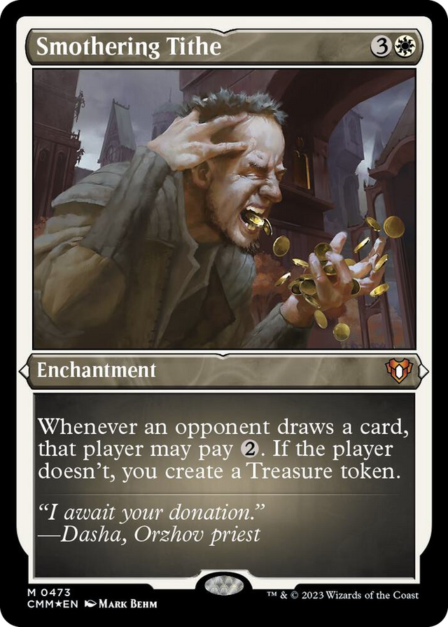 0473 Smothering Tithe (Foil Etched) M Commander Masters