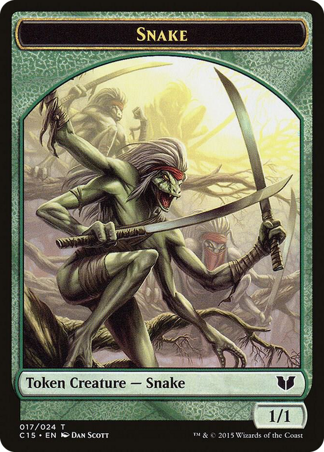 0017 Snake (017) // Saproling Double-Sided Token T Commander 2015