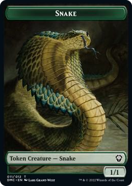 0011 Snake // Hydra Double-Sided Token T Commander: Dominaria United