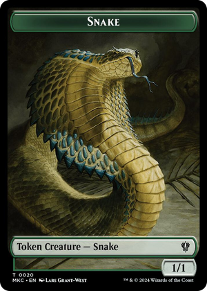 0020 Snake // Morph Double-Sided Token T Commander: Murders at Karlov Manor
