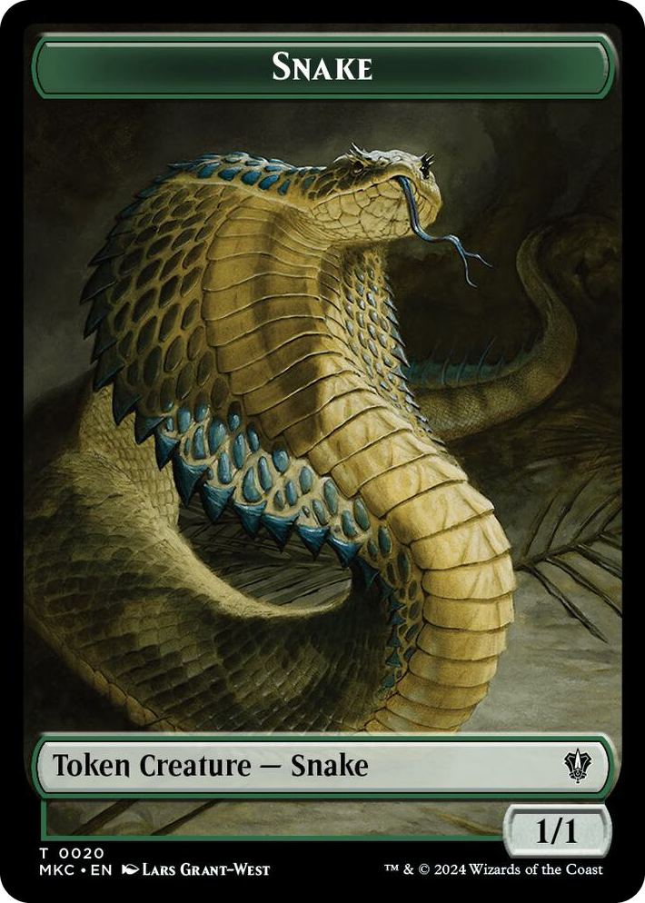 0020 Snake // Morph Double-Sided Token T Commander: Murders at Karlov Manor