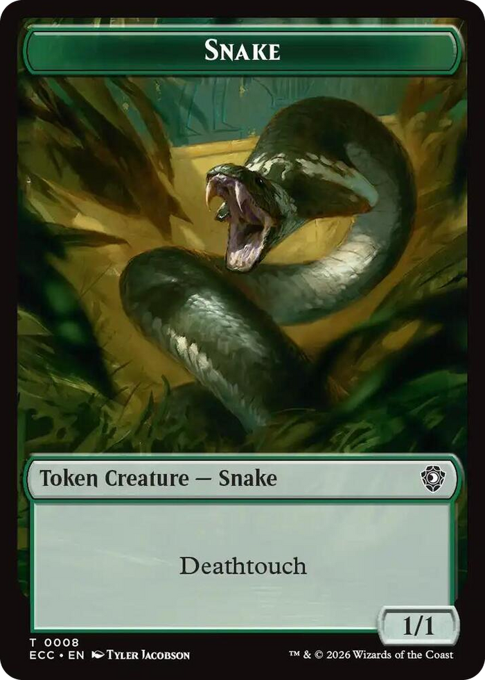 Snake // Scarecrow Double-Sided Token #8 T - Commander: Lorwyn Eclipsed Pokemon card