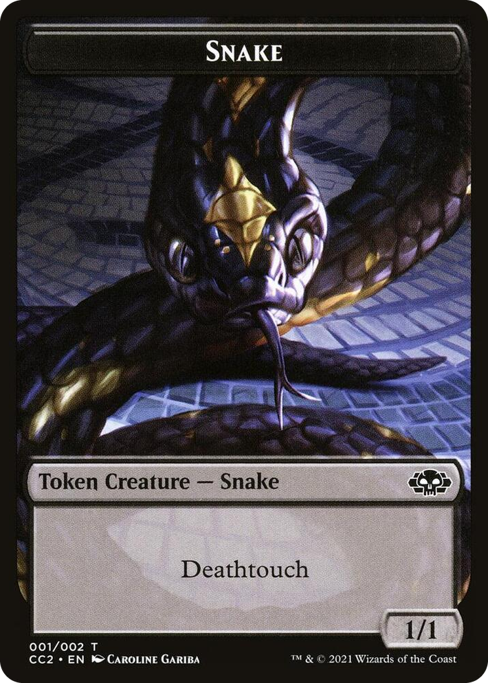 0001 Snake // Zombie Double-Sided Token T Commander Collection: Black