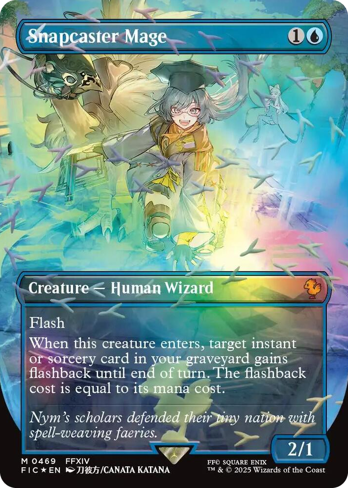 0469 Snapcaster Mage (Borderless) (Chocobo Track Foil) M Commander: FINAL FANTASY