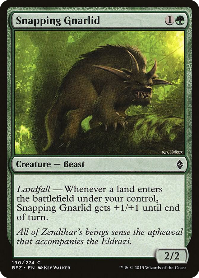 0190 Snapping Gnarlid C Battle for Zendikar
