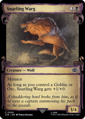 0560 Snarling Warg (Showcase Scrolls) C Universes Beyond: The Lord of the Rings: Tales of Middle-earth