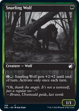 Snarling Wolf (199) #199 C - Innistrad: Double Feature Pokemon card