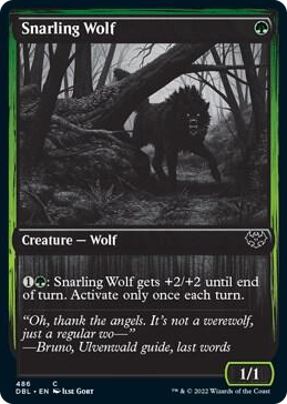0486 Snarling Wolf (486) C Innistrad: Double Feature