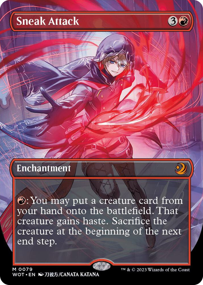 0079 Sneak Attack (Anime Borderless) M Wilds of Eldraine: Enchanting Tales