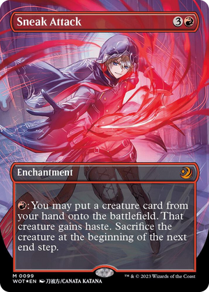 0099 Sneak Attack (Anime Borderless) (Confetti Foil) M Wilds of Eldraine: Enchanting Tales