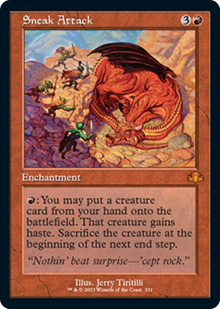 0331 Sneak Attack (Retro Frame) M Dominaria Remastered
