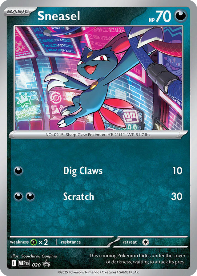 0020 Sneasel (Cosmos Holo) Promo Mega Evolution Promo