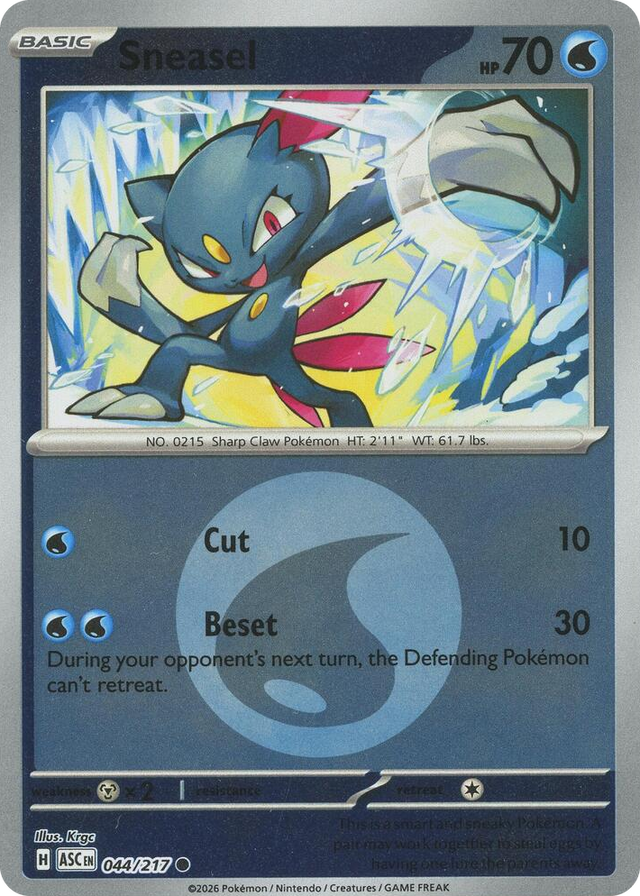 0044 Sneasel (Energy Symbol Pattern) Common Ascended Heroes