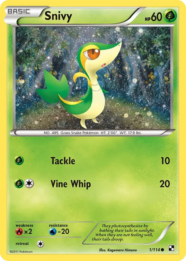 0001 Snivy - 1/114 (Cosmos Holo) Promo Miscellaneous Cards & Products