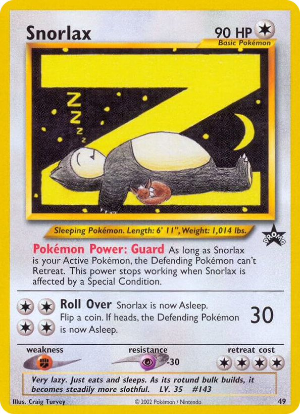 0049 Snorlax Promo WoTC Promo