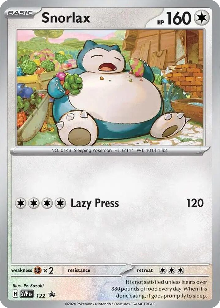 0122 Snorlax - 122 Promo Scarlet & Violet Promo Cards