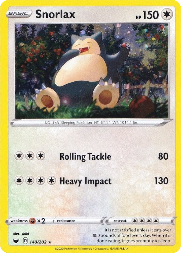 0140 Snorlax - 140/202 (Cosmos Holo) Promo Blister Exclusives