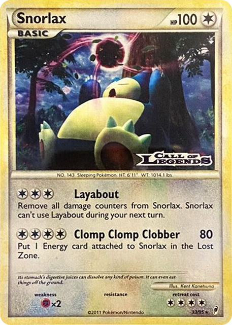 0033 Snorlax - 33/95 (Prerelease) Promo Nintendo Promos