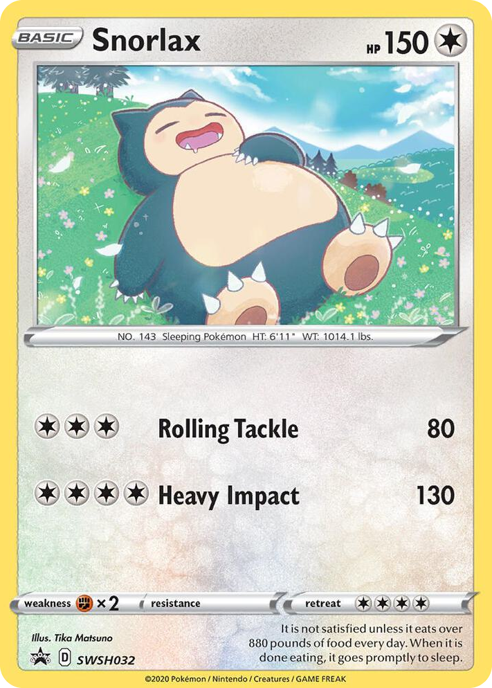 0032 Snorlax - SWSH032 Promo Sword & Shield Promo Cards