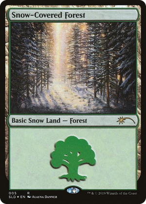 0005 Snow-Covered Forest (5) R Secret Lair Drop Series