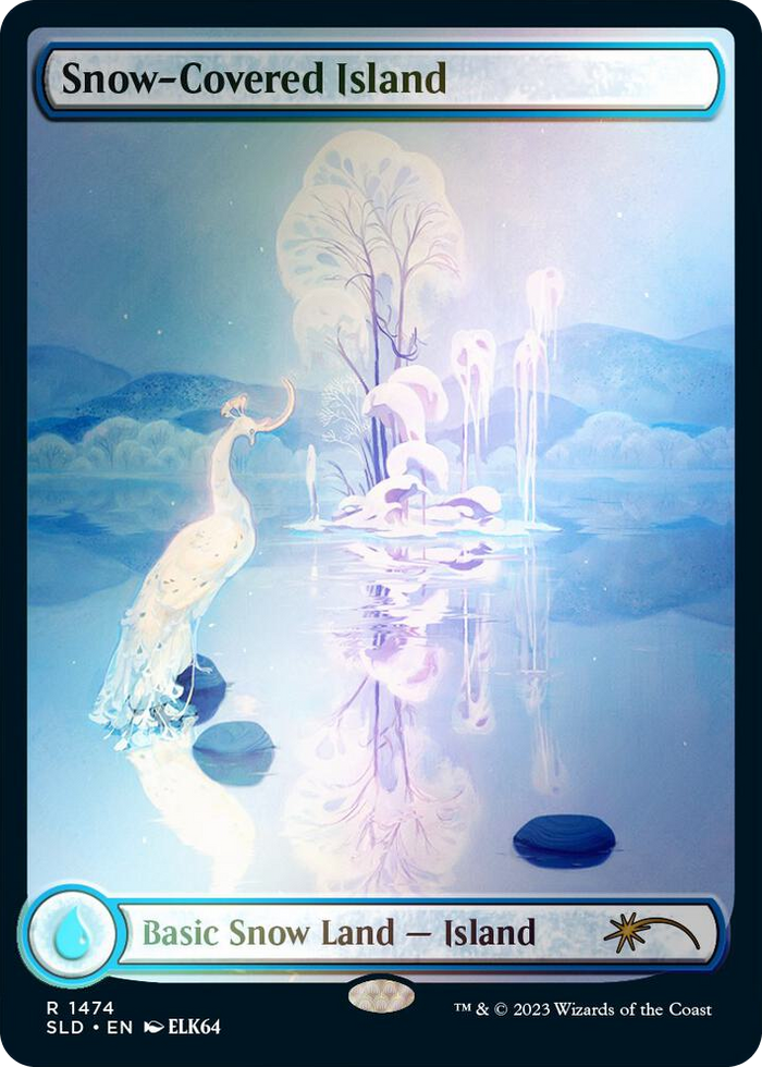 Snow-Covered Island (1474) (Rainbow Foil) #1474 R - Secret Lair Drop Series Pokemon card