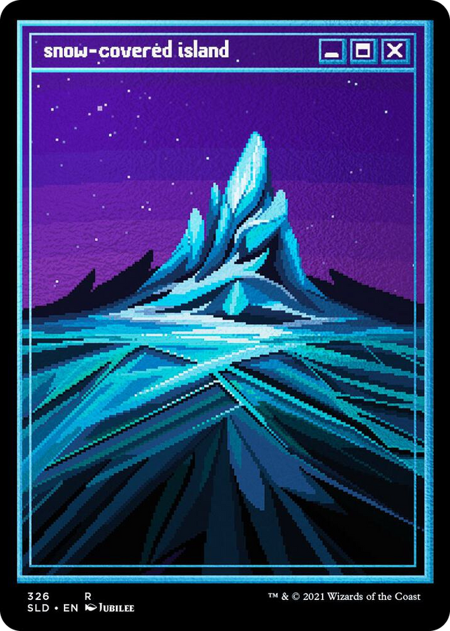 0326 Snow-Covered Island (PixelSnowLands.jpg) (Foil Etched) R Secret Lair Drop Series