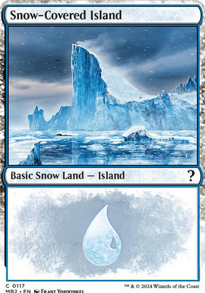 0117 Snow-Covered Island (White Border) C Mystery Booster 2
