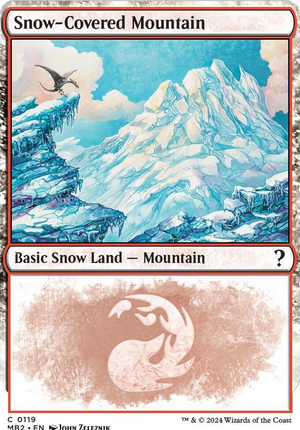 0119 Snow-Covered Mountain (White Border) C Mystery Booster 2