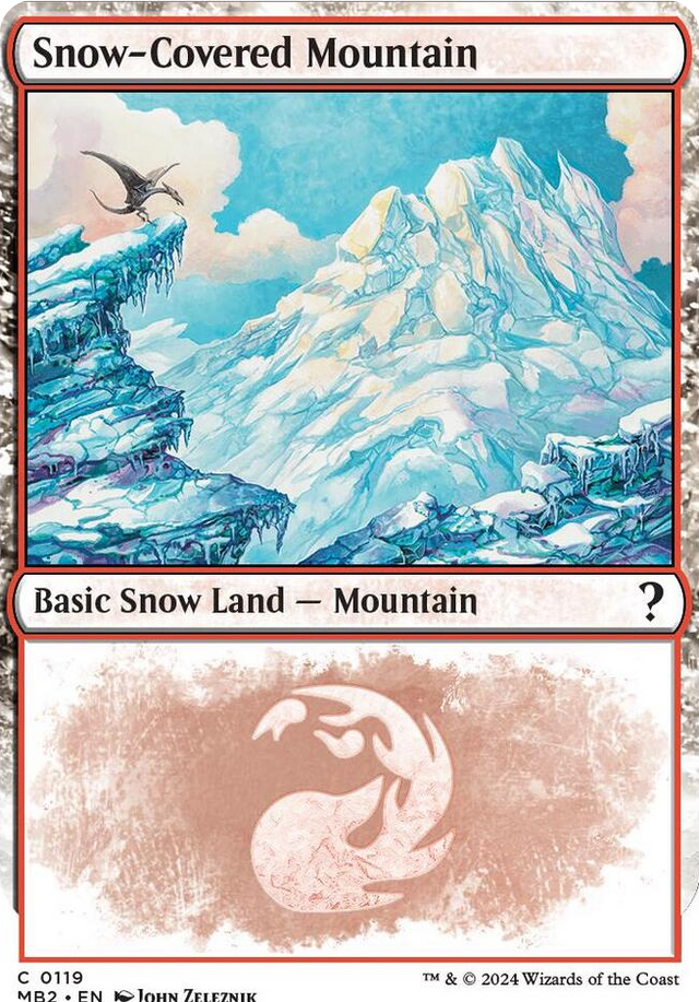 0119 Snow-Covered Mountain (White Border) C Mystery Booster 2