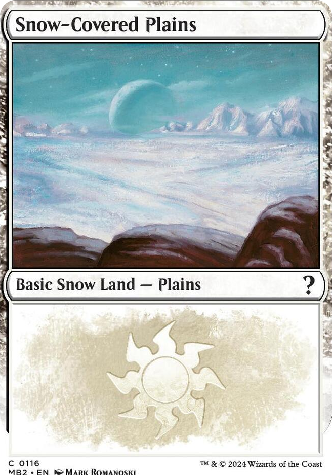 0116 Snow-Covered Plains (White Border) C Mystery Booster 2