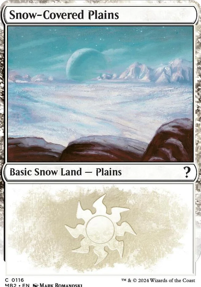 0116 Snow-Covered Plains (White Border) C Mystery Booster 2