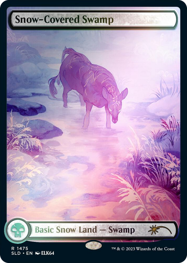 1475 Snow-Covered Swamp (1475) (Rainbow Foil) R Secret Lair Drop Series
