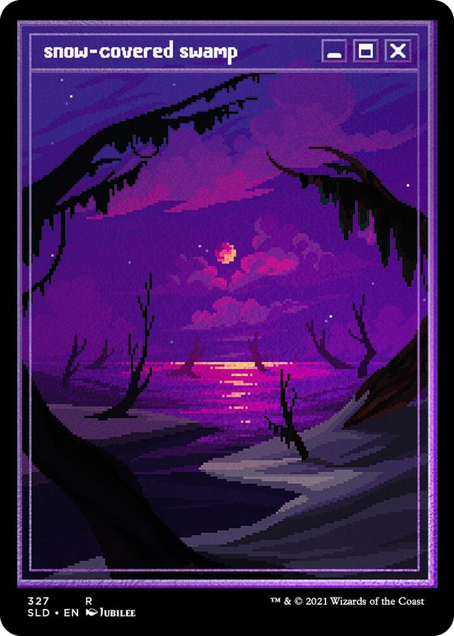 0327 Snow-Covered Swamp (PixelSnowLands.jpg) (Foil Etched) R Secret Lair Drop Series