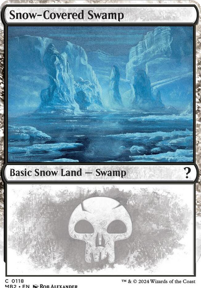 0118 Snow-Covered Swamp (White Border) C Mystery Booster 2