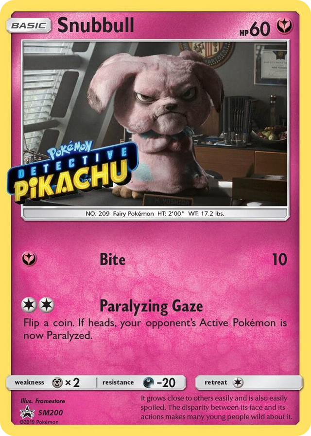 SM200 Snubbull - SM200 (Detective Pikachu Stamped) Promo SM Promos