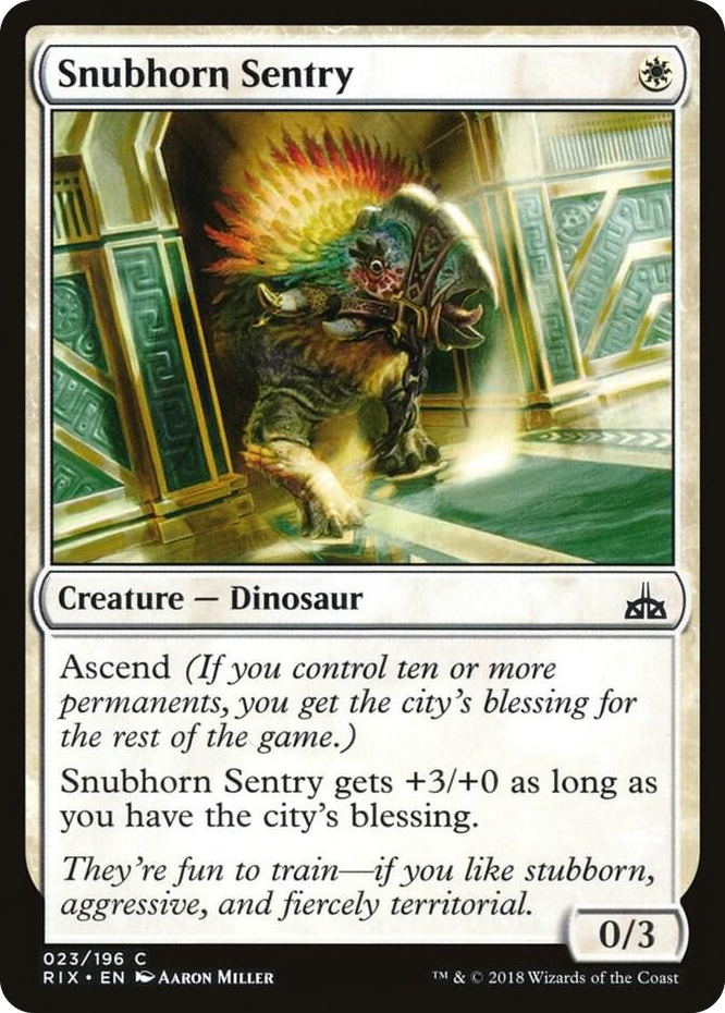 0023 Snubhorn Sentry C Rivals of Ixalan