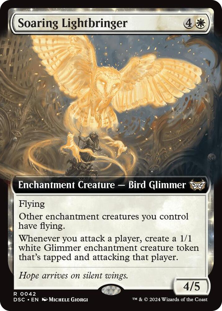 0042 Soaring Lightbringer (Extended Art) R Commander: Duskmourn: House of Horror