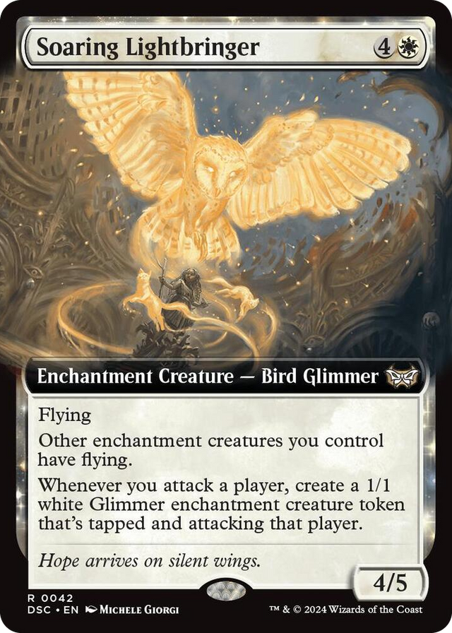 0042 Soaring Lightbringer (Extended Art) R Commander: Duskmourn: House of Horror