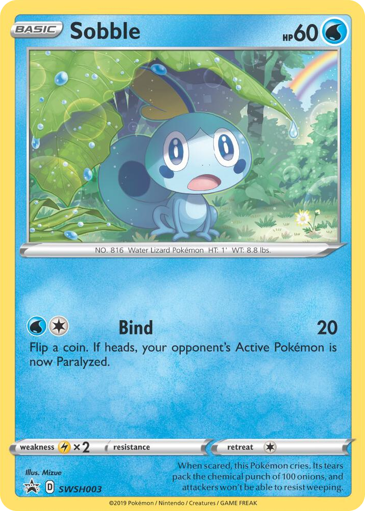 0003 Sobble - SWSH003 Promo Sword & Shield Promo Cards
