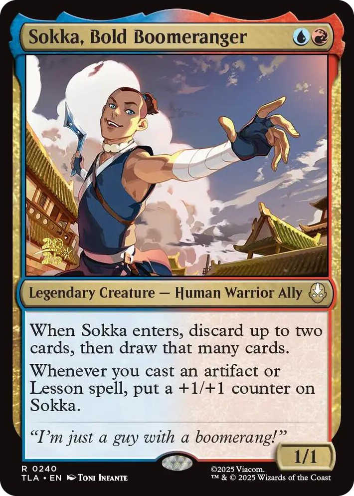 0240 Sokka, Bold Boomeranger R Prerelease Cards