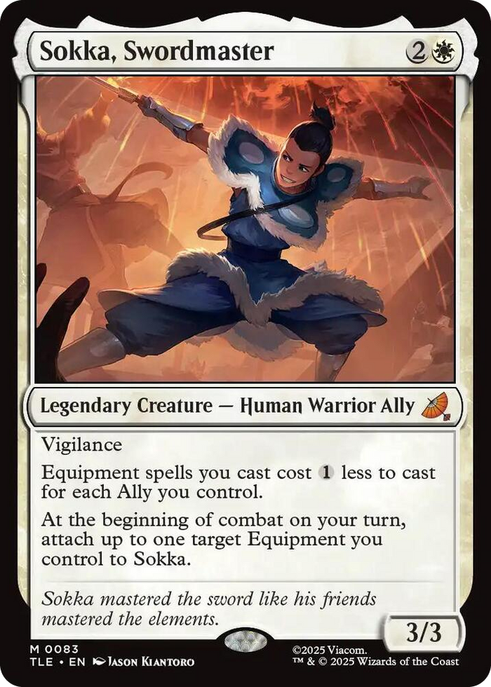 Sokka, Swordmaster #83 M - The Last Airbender: Eternal-Legal Pokemon card