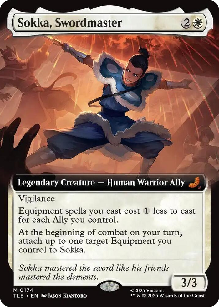 Sokka, Swordmaster (Extended Art) #174 M - The Last Airbender: Eternal-Legal Pokemon card