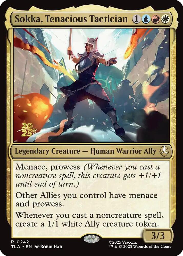 0242 Sokka, Tenacious Tactician R Prerelease Cards