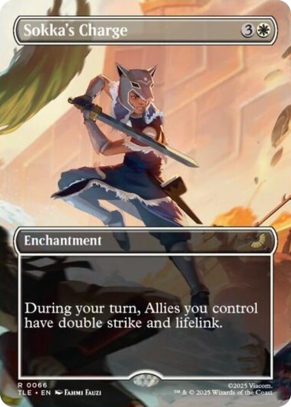 Sokka's Charge (Borderless) #66 R - The Last Airbender: Eternal-Legal Pokemon card
