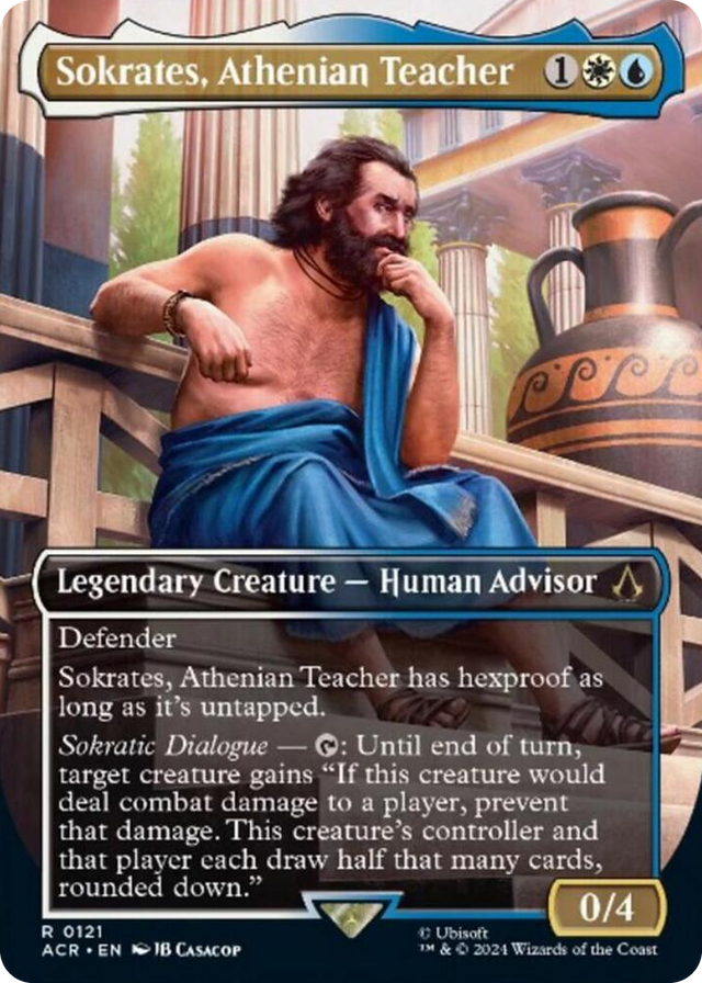 0121 Sokrates, Athenian Teacher (Borderless) R Universes Beyond: Assassin's Creed