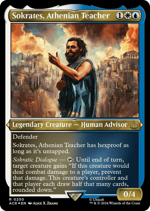 0250 Sokrates, Athenian Teacher (Foil Etched) R Universes Beyond: Assassin's Creed